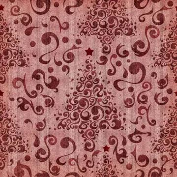 Christmas tree denim textured pattern Stock Illustration