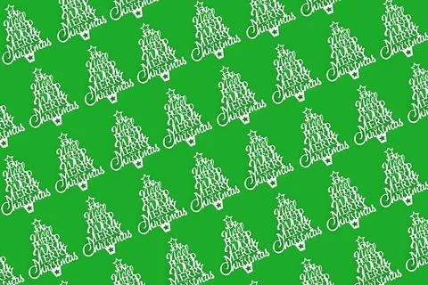 Christmas Tree Design Seamless Diagonal Repeat Pattern Stock Illustration