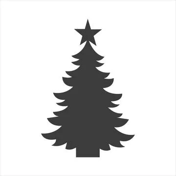 Christmas tree, design, vector illustration. Stock Illustration
