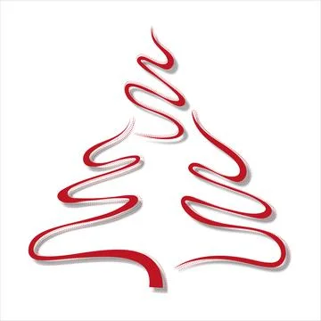 Christmas tree, design, vector illustration. Stock Illustration