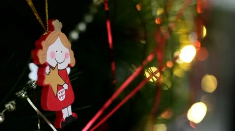 Christmas tree detail Stock Footage 12737531
