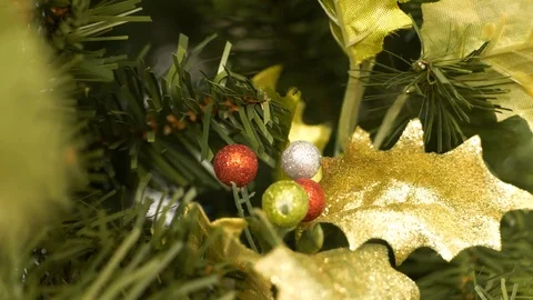 Christmas tree details Stock Footage 120639726