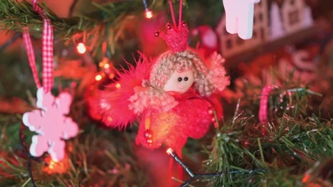 Christmas Tree Details Stock Footage 274836684