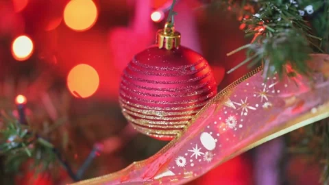Christmas Tree Details Stock Footage 274836890