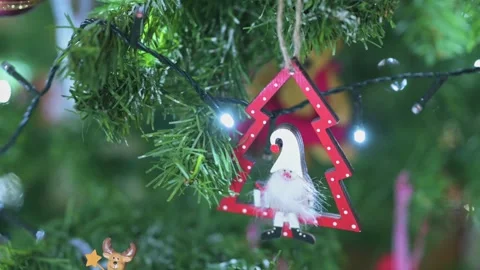Christmas Tree Details Stock Footage 274837707