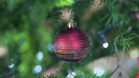Christmas Tree Details Stock Footage 274838037