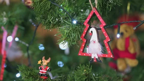 Christmas Tree Details Stock Footage 274838309