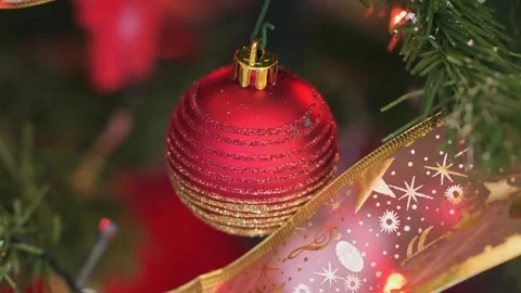 Christmas Tree Details Stock Footage 274838423