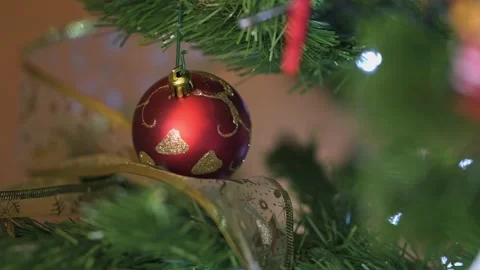 Christmas Tree Details Stock Footage 274838455