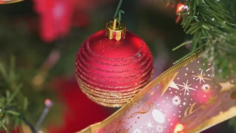 Christmas Tree Details Stock Footage 274838466