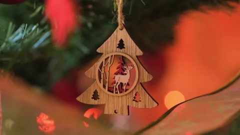 Christmas Tree Details Stock Footage 274838622
