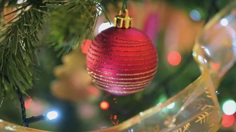 Christmas Tree Details Stock Footage 274838663