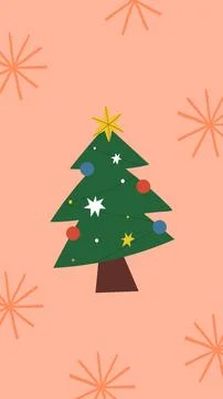 Christmas tree doodle Stock-Illustration