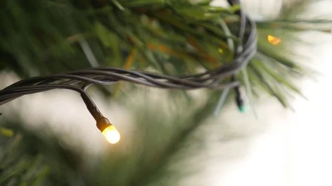 Christmas tree dot sparkles sequence close up Stock-Footage 73483498