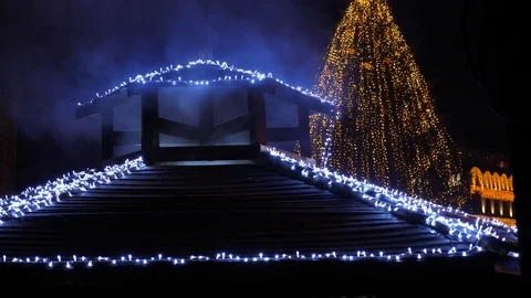 Christmas tree fair Stock Footage 84382340