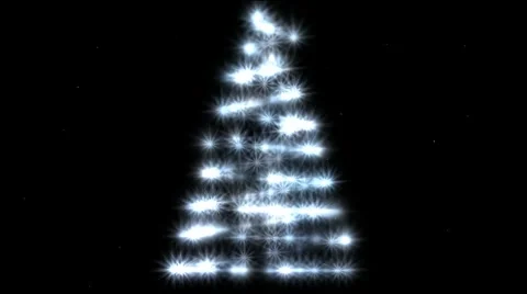 Christmas tree with falling snow. Stock Footage 957489