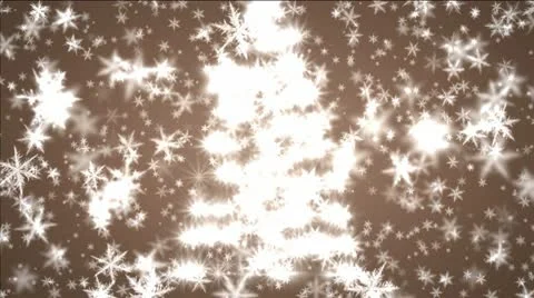 Christmas tree with falling snow Stock Footage 10522116