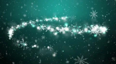 Christmas tree with falling snowflakes and stars Video stock 12681951