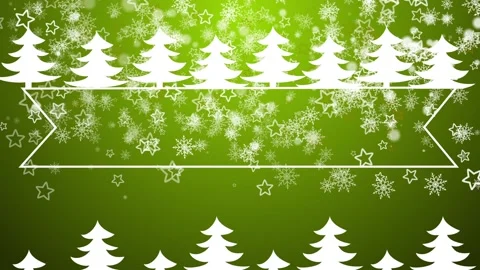Christmas tree with falling snowflakes and stars Stock Footage 98145261