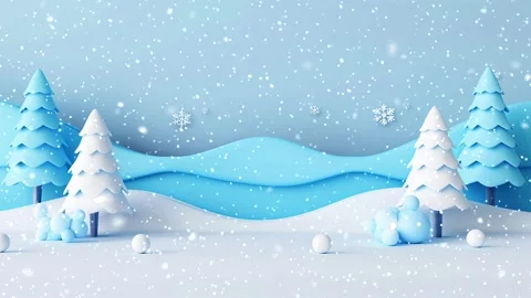 Christmas tree. Falling snowflakes. Falling snowflakes effect. Snow. Stock Footage 272986220