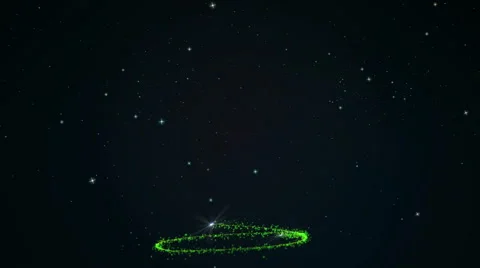 Christmas Tree with falling star dark blue background Видео 58600139