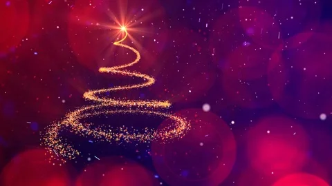 Christmas tree festive background Stock Footage 98458867