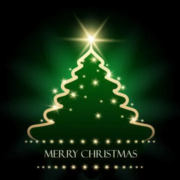 Christmas Tree Festive Background Stock Illustration
