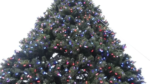 Christmas tree with festive decorations Stock Footage 104932185