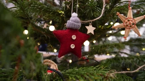 Christmas tree with festive decorations Stock Footage 227840009