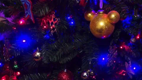 Christmas tree flashing lights Stock Footage 142791657