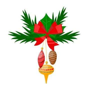 Christmas tree flat 3d isometric pixel art icon Stock Illustration