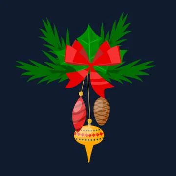 Christmas tree flat 3d isometric pixel art icon Stock Illustration