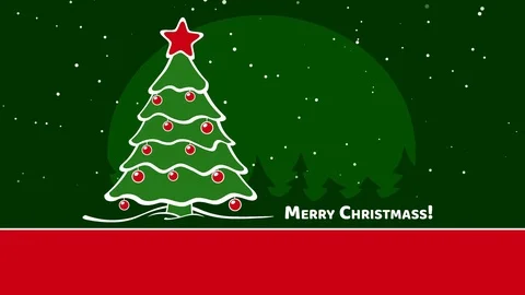 Christmas Tree in flat design Stock Footage 70539818