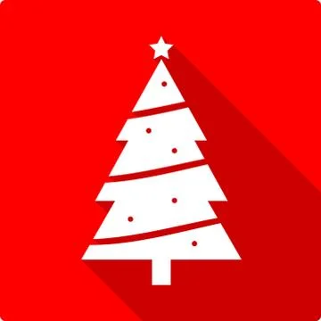 Christmas Tree Flat Icon Stock Illustration