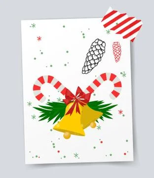 Christmas tree flat icons set Stock Illustration