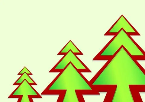 Christmas tree in the form of a arrow on a white background Stock Illustration