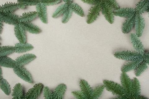 Christmas tree frame Stock Photos