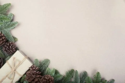 Christmas tree frame Stock Photos