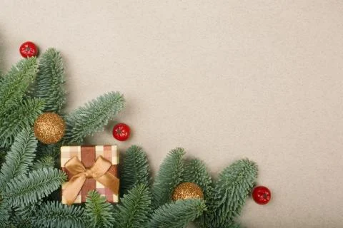 Christmas tree frame Stock Photos