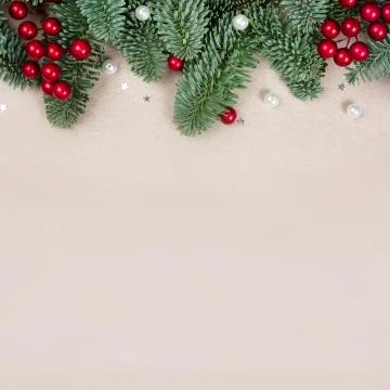 Christmas tree frame Stock Photos