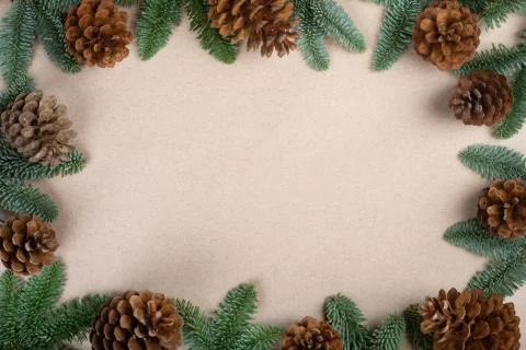Christmas tree frame Stock-Fotos