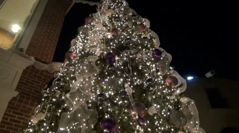 Christmas tree with garlands Video stock 35035292