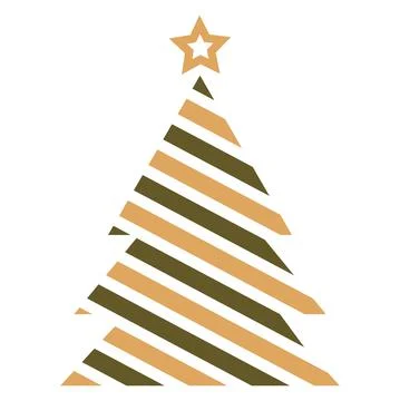 Christmas tree. Geometry tree with Crhistmas tree vector illustration Stock Illustration