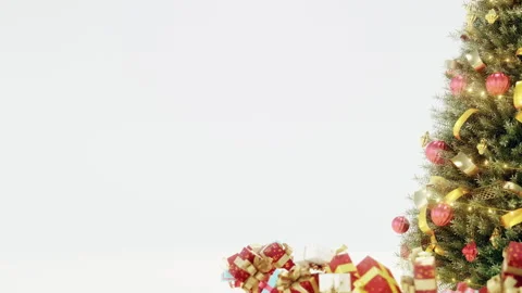 Christmas Tree with Gift Box Pack Background Stock Footage 320674806