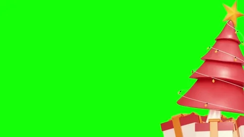 Christmas Tree with Gift Boxes Animation on Green Screen Stock Footage 311395918
