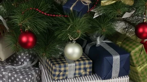 Christmas tree with gifts Stock Footage 58149889