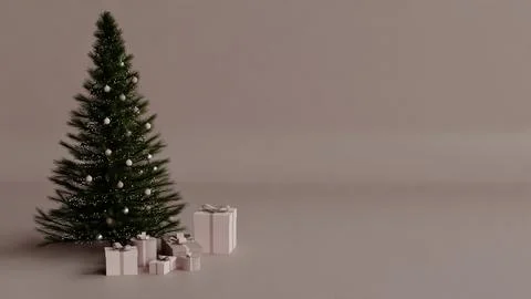 Christmas Tree with Gifts Stock Illustration