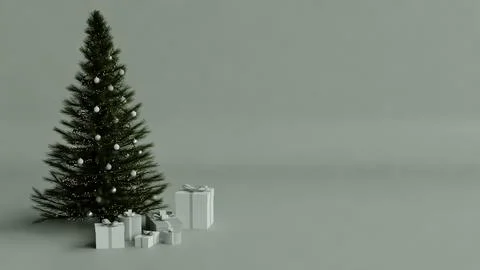 Christmas Tree with Gifts Stock Illustration