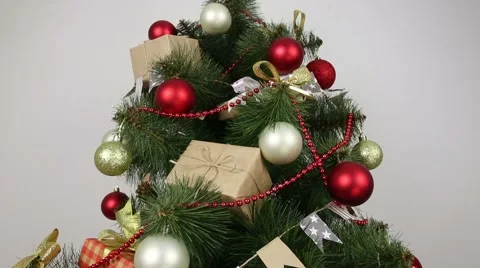 Christmas tree with gifts loop Stock Footage 57684576