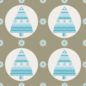Christmas tree gifts seamless pattern Stock-Illustration